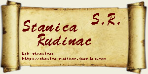 Stanica Rudinac vizit kartica